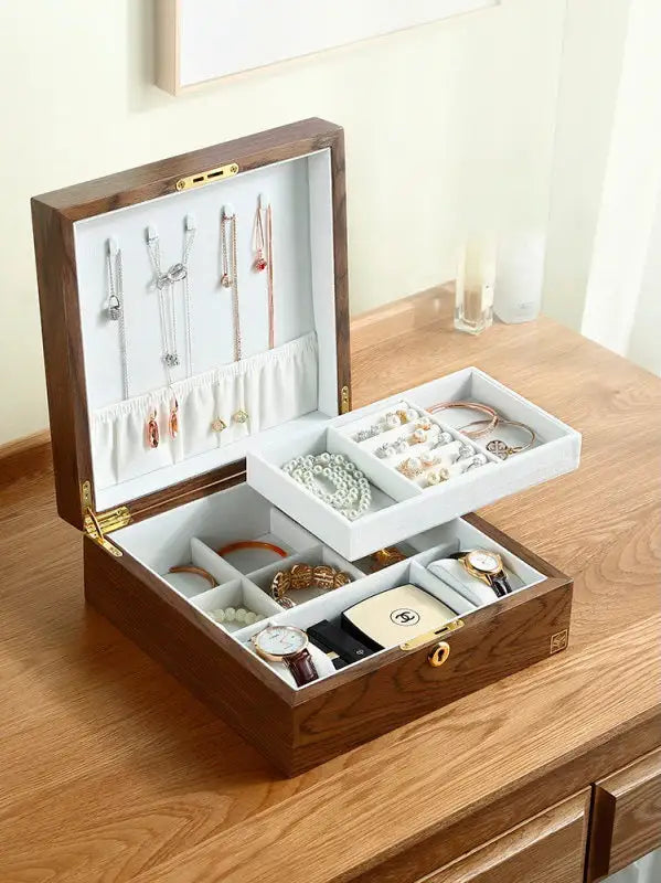 Chic Wood Jewelry Organizer