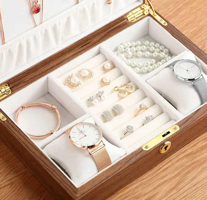 Chic Wood Jewelry Organizer