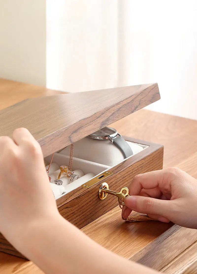 Chic Wood Jewelry Organizer